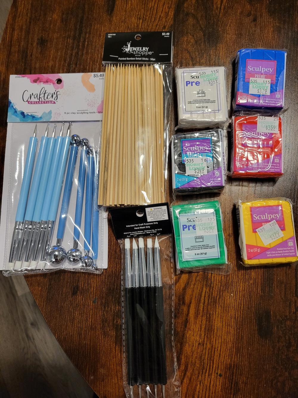 Assorted Sculpey Polymer Clay Packs with Craft Tools - Multicolor